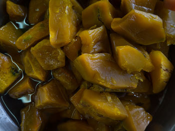 Full frame shot of yellow chili peppers