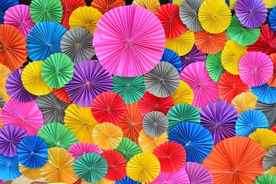 Full frame shot of multi colored paper