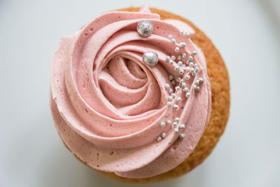 Close-up of rose against white background