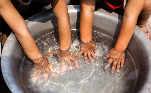 Close-up of hands