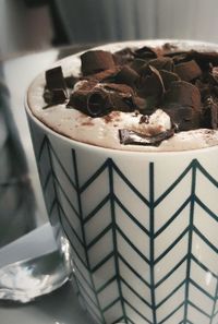 Close-up of dessert on table