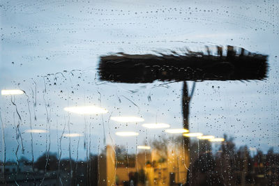 Raindrops on glass window