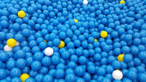 Close-up of multi colored ball in swimming pool