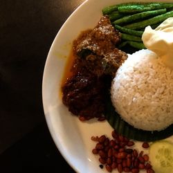 Close-up of meal served in plate