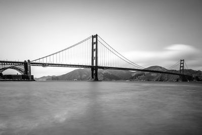 View of suspension bridge