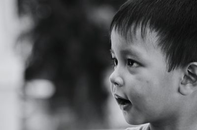 Close-up portrait of cute boy