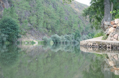 View of lake with mountain in background