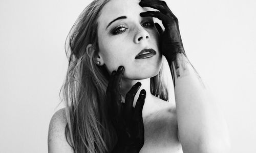 Close-up portrait of young woman