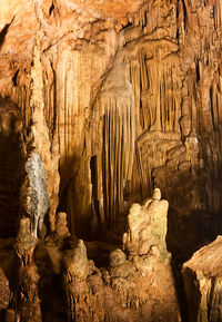 Low angle view of rock formation