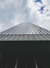 Low angle view of modern building against sky