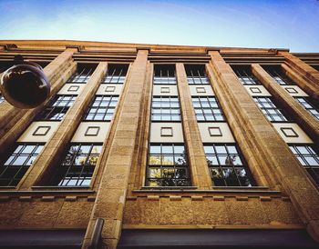 Low angle view of building against clear sky