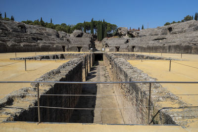 View of old ruins against sky