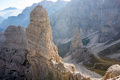 View of rock formations