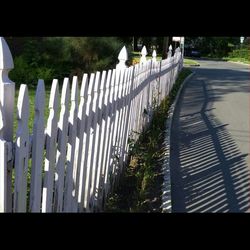 View of fence along landscape