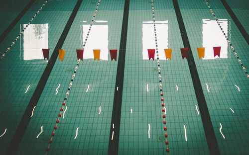 High angle view of swimming pool