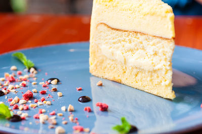 Close-up of cake on table