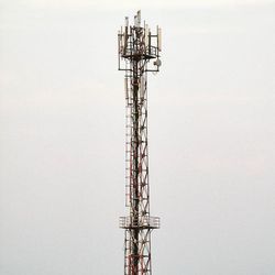 Low angle view of electricity pylon
