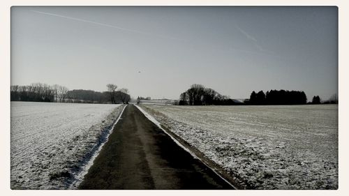 Surface level of country road