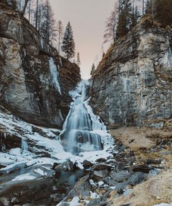 Scenic view of waterfall
