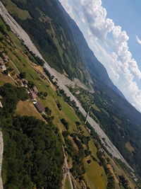 High angle view of a valley