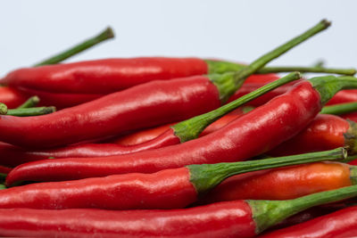 Close-up of red chili peppers