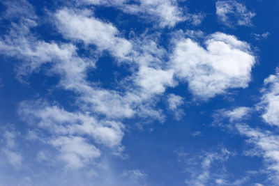 Low angle view of clouds in sky