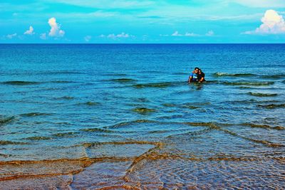 Scenic view of sea against sky