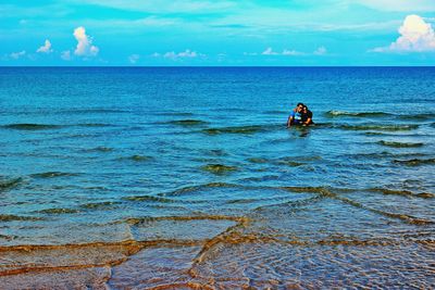 Scenic view of sea against sky