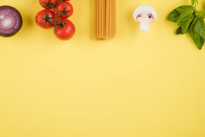 Close-up of fruits against white background