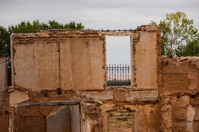 Exterior of old building against sky