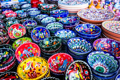 Full frame shot of multi colored candies for sale at market stall