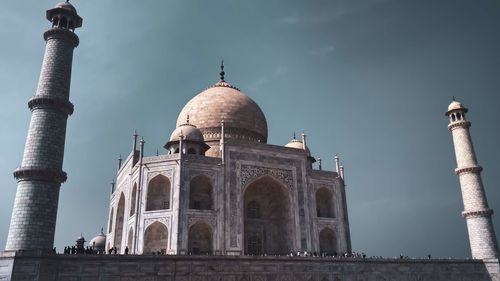 Low angle view of taj mahal