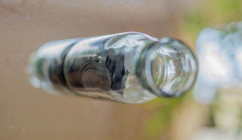 Close-up of glass bottle