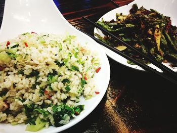 Close-up of meal served in bowl