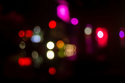 Defocused image of illuminated lights