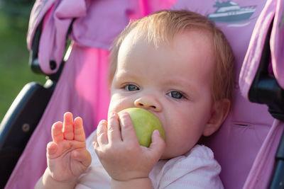 Portrait of cute baby girl