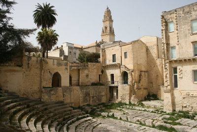 View of historic italian amphitheater 