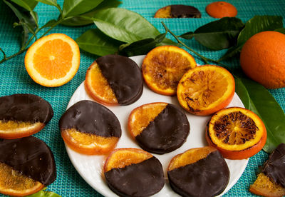 Close-up of food on table