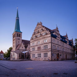 View of building against blue sky