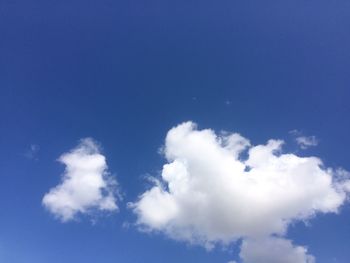 Low angle view of clouds in blue sky