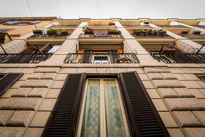 Low angle view of building against clear sky