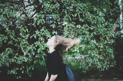 Woman standing in park