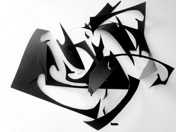 Close-up of text on wall