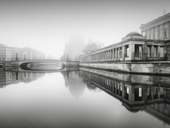 Reflection of buildings in water