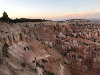 Panoramic view of rock formations against sky