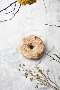 Donut over table