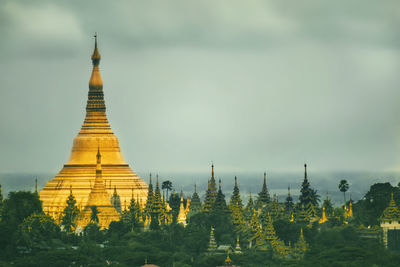 View of pagoda against sky