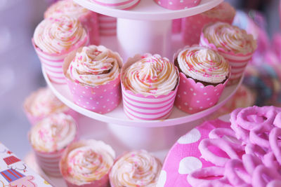 Close-up of cupcakes