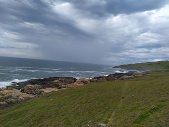 Scenic view of sea against sky