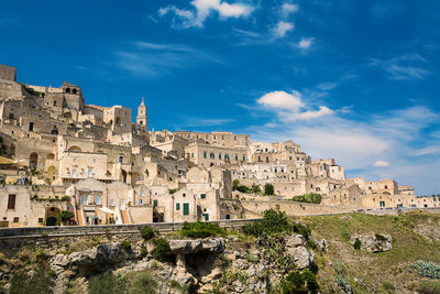 Low angle view of buildings against sky